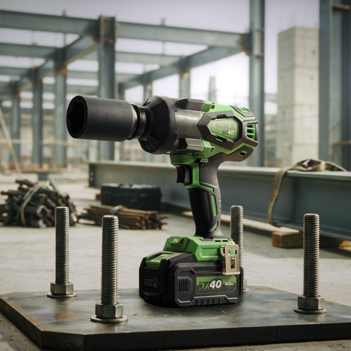 Rikä RK40 40V 3/4in Cordless High-Torque Impact Wrench | 1700Nm Nut-Busting Torque | Friction Ring | Brushless Motor | Body Only